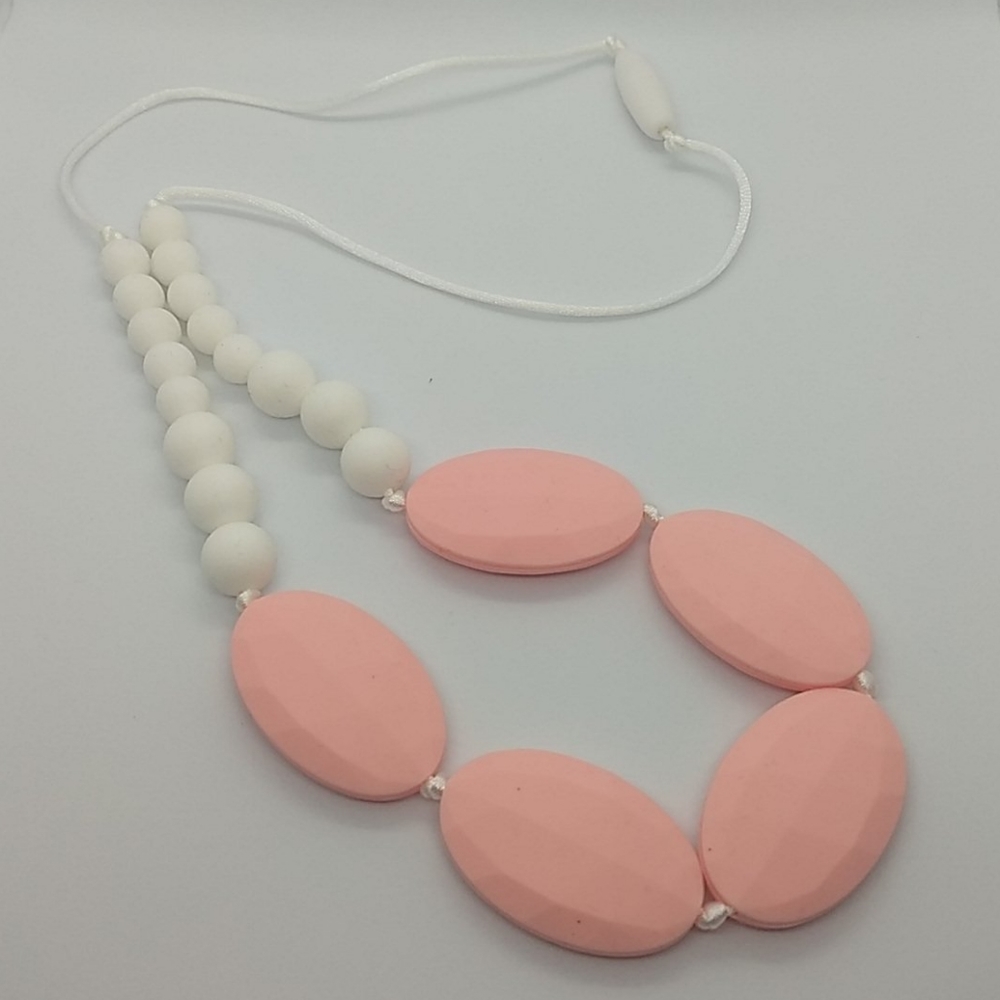 Fresh Five Oval (Pink) Teething Necklace